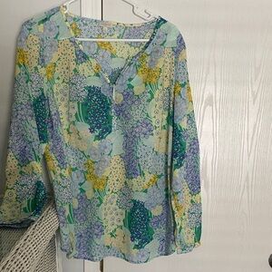 Beautiful Talbots tunic size, medium, in yellows and blues